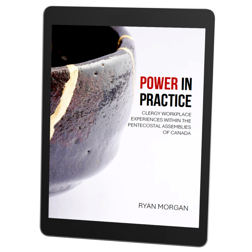 Image of a kindle or similar e-reader with the title of the book "Power in Practice" visible.